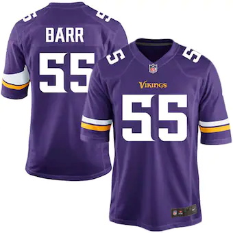 youth nike anthony barr purple minnesota vikings team color